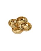 Cuenco Monaco con 4 compartimentos dorado, 22,9 x 22,9 x 5,1 cm