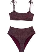 Emily rood-zwarte bikinitop