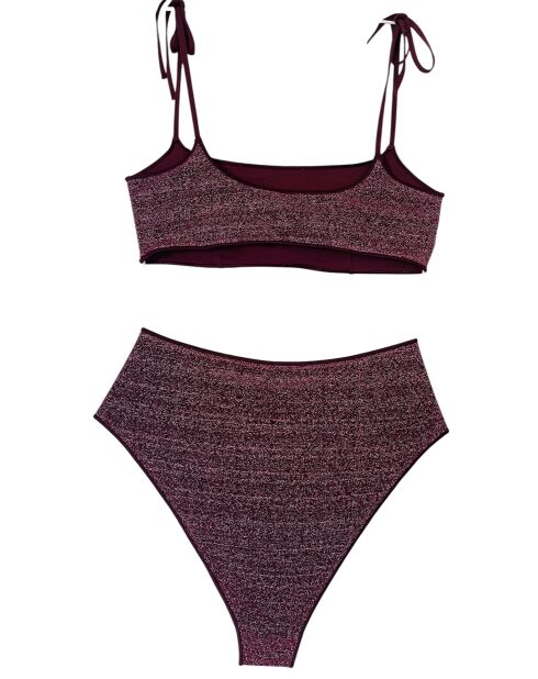 Emily rood-zwarte bikinitop