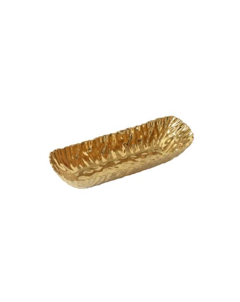 Plato de servir rectangular profundo Mascali d'Oro, 35,6 x 12,1 x 7,6 cm