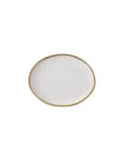 4 piatti piani rotondi Golden Salerno bianchi e dorati - D.27,9 cm