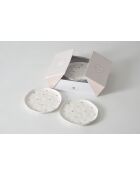 Set van 4 dessertborden Heart To Heart wit en goud - D.17,8cm