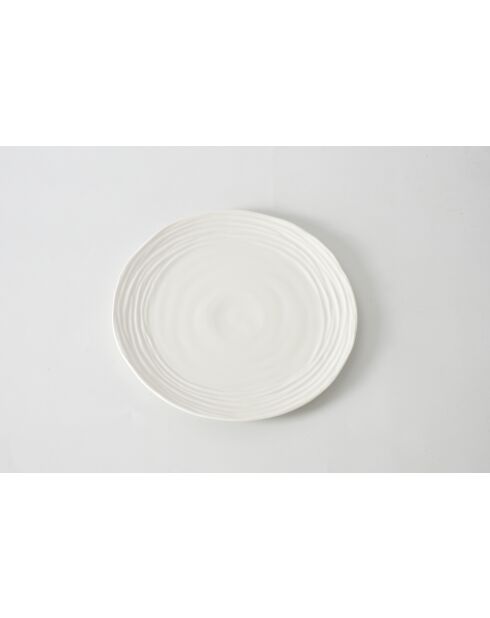 4 witte ronde dinerborden van Le Blanc - D.27,9cm