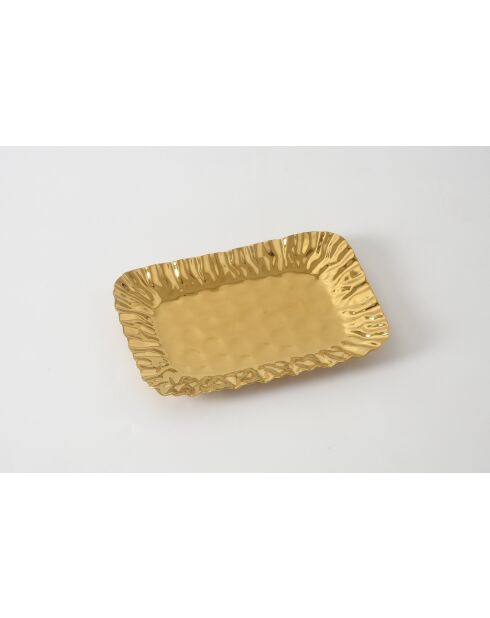 Bandeja hueca pequeña dorada Mascali d'Oro