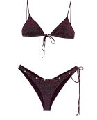 Top bikini nero rosso Nabilla