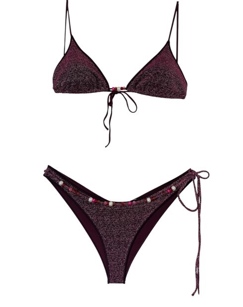 Top bikini nero rosso Nabilla