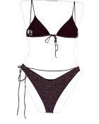 Top bikini nero rosso Nabilla