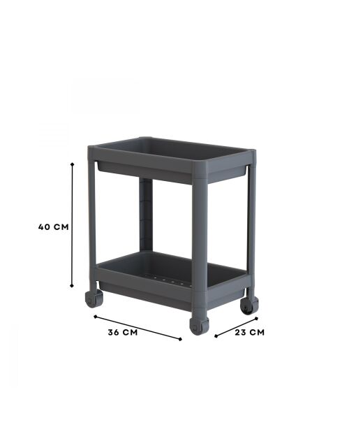 Étagère multifonctionnelle en plastique 242339 grise - 36x23x40 cm