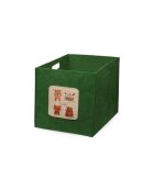 Panier en feutre HMY 6254 vert - 30x30x31 cm