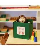 Panier en feutre HMY 6254 vert - 30x30x31 cm