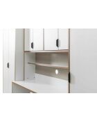 Armoire multifonctionnelle Arden Coffee blanche - 127x190x44cm