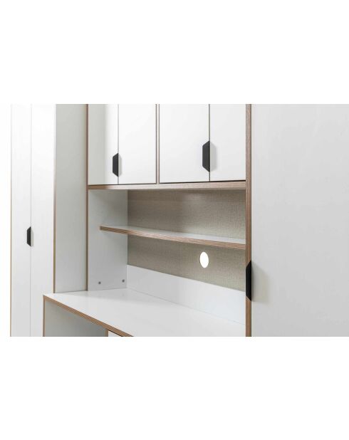 Armoire multifonctionnelle Arden Coffee blanche - 127x190x44cm