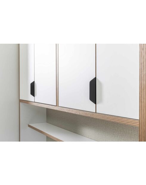 Armoire multifonctionnelle Arden Coffee blanche - 127x190x44cm