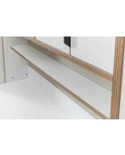 Armoire multifonctionnelle Arden Coffee blanche - 127x190x44cm