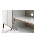 Armoire multifonctionnelle Arden Coffee blanche - 127x190x44cm