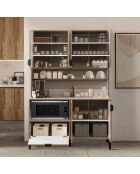 Armoire multifonctionnelle Arden Coffee blanche - 127x190x44cm