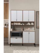 Armoire multifonctionnelle Arden Coffee blanche - 127x190x44cm