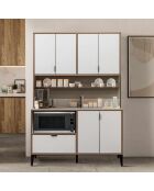 Armoire multifonctionnelle Arden Coffee blanche - 127x190x44cm