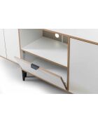 Armoire multifonctionnelle Arden Coffee blanche - 127x190x44cm