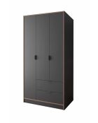 Garde robe Arden 3 anthracite - 97x182x44cm