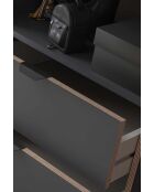 Garde robe Arden 3 anthracite - 97x182x44cm