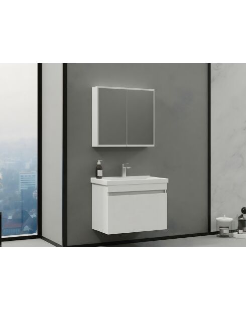 Ensemble de meubles de salle de bain (2 pièces) Bellezza 80 blanc mat - 77x70x14cm