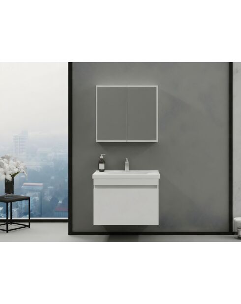 Ensemble de meubles de salle de bain (2 pièces) Bellezza 80 blanc mat - 77x70x14cm