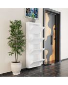 Meuble à chaussures 4 Piece Metal blanc - 50x136x15 cm