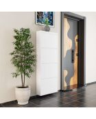 Meuble à chaussures 4 Piece Metal blanc - 50x136x15 cm