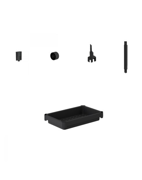 Étagère multifonctionnelle en plastique 242341 noire - 36x23x40 cm