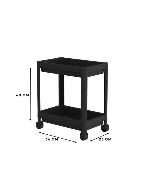 Étagère multifonctionnelle en plastique 242341 noire - 36x23x40 cm
