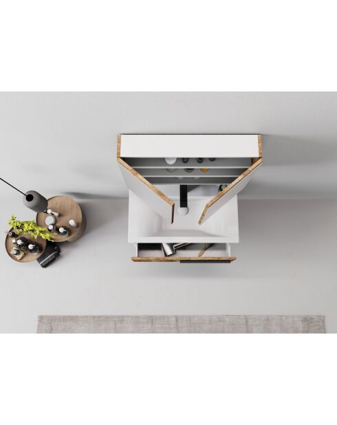 Ensemble de meubles de salle de bain (2 pièces) Blanc 80 pin - 60x70x14cm