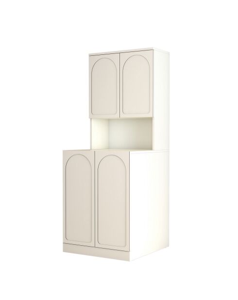 Meuble pour machine à laver Lyon 73 crème - 70x183x73 cm