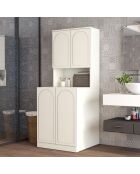 Meuble pour machine à laver Lyon 73 crème - 70x183x73 cm