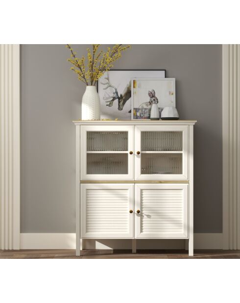 Armoire multifonctionnelle FRN 21022 crème/chêne - 110,4x120x44,2cm