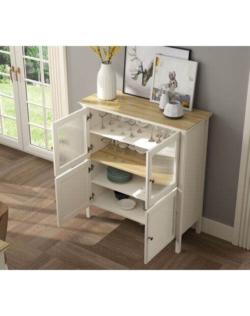 Armoire multifonctionnelle FRN 21022 crème/chêne - 110,4x120x44,2cm