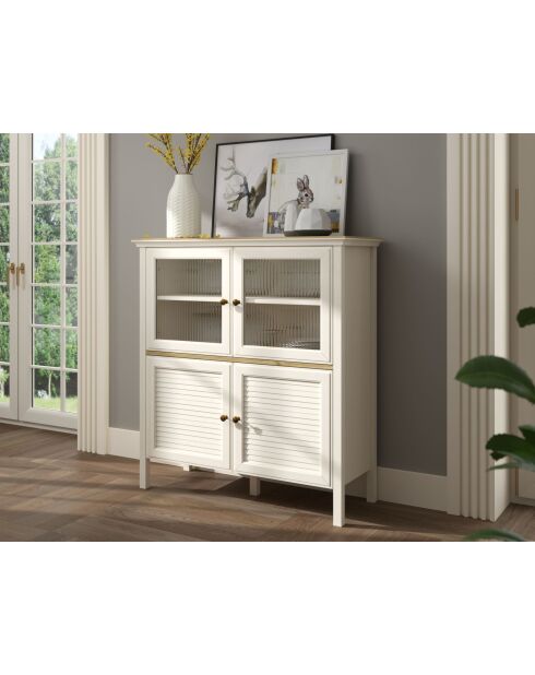 Armoire multifonctionnelle FRN 21022 crème/chêne - 110,4x120x44,2cm