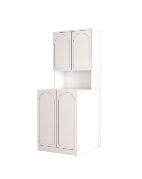 Meuble pour machine à laver Lyon 73 blanc - 70x183x73 cm