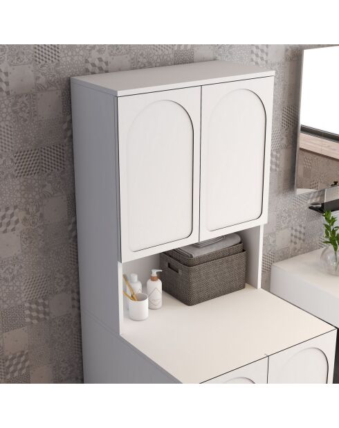 Meuble pour machine à laver Lyon 73 blanc - 70x183x73 cm