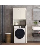 Meuble pour machine à laver Lyon 60 crème - 70x183x60 cm