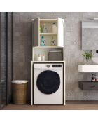 Meuble pour machine à laver Lyon 60 crème - 70x183x60 cm