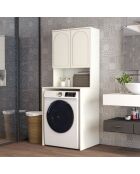 Meuble pour machine à laver Lyon 60 crème - 70x183x60 cm