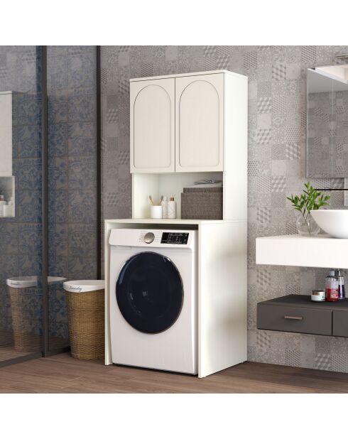 Meuble pour machine à laver Lyon 60 crème - 70x183x60 cm