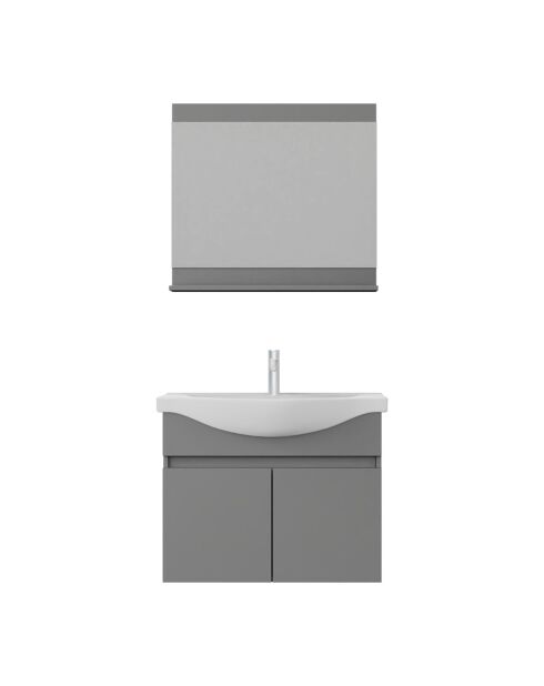 Ensemble de meubles de salle de bain (2 pièces) Mare 80 gris mat - 74,2x70x12 cm