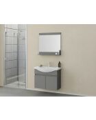Ensemble de meubles de salle de bain (2 pièces) Mare 80 gris mat - 74,2x70x12 cm