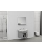 Ensemble de meubles de salle de bain (2 pièces) Mare 80 gris mat - 74,2x70x12 cm