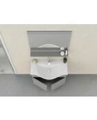 Ensemble de meubles de salle de bain (2 pièces) Mare 80 gris mat - 74,2x70x12 cm