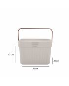 Boîte de rangement 241804 crème - 17x26x21 cm