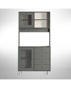 Armoire multifonctionnelle Grano 96 anthracite - 96x187x40cm