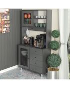 Armoire multifonctionnelle Grano 96 anthracite - 96x187x40cm